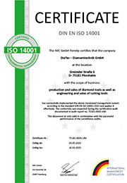 Zertifikat DiaTec Diamanttechnik GmbH
