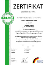 Zertifikat DiaTec Diamanttechnik GmbH