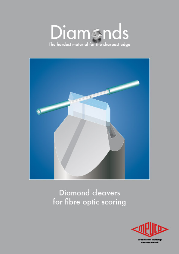 Diamond knife for scoring optical fibers